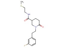 1-[2-(3-fluorophenyl)ethyl]-N-[2-(methylthio)ethyl]-6-oxo-3-piperidinecarboxamide