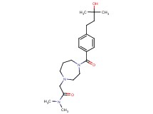 2-{4-[4-(3-hydroxy-3-methylbutyl)benzoyl]-1,4-diazepan-1-yl}-N,N-dimethylacetamide