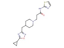3-{4-[(5-cyclopropyl-1,2,4-oxadiazol-3-yl)methyl]piperidin-1-yl}-N-1,3-thiazol-2-ylpropanamide