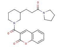 3-({3-[3-oxo-3-(1-pyrrolidinyl)propyl]-1-piperidinyl}carbonyl)-2H-chromen-2-one