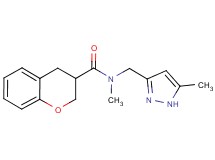 N-methyl-N-[(5-methyl-1H-pyrazol-3-yl)methyl]chromane-3-carboxamide