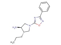 (3R*,4S*)-1-(3-phenyl-1,2,4-oxadiazol-5-yl)-4-propylpyrrolidin-3-amine