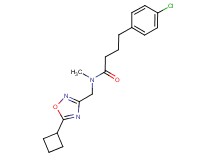 4-(4-chlorophenyl)-N-[(5-cyclobutyl-1,2,4-oxadiazol-3-yl)methyl]-N-methylbutanamide