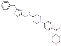 N-[(2-benzyl-1,3-thiazol-4-yl)methyl]-1-[4-(4-morpholinylcarbonyl)phenyl]-4-piperidinamine