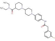 N,N-diethyl-1'-(4-{[(3-fluorophenyl)acetyl]amino}phenyl)-1,4'-bipiperidine-3-carboxamide