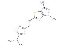 N-[(5-isopropyl-1,2,4-oxadiazol-3-yl)methyl]-1,3-dimethyl-1H-pyrazolo[3,4-d][1,3]thiazol-5-amine