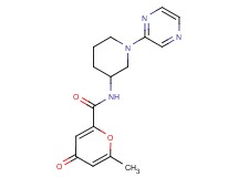 6-methyl-4-oxo-N-(1-pyrazin-2-ylpiperidin-3-yl)-4H-pyran-2-carboxamide