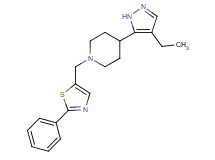 4-(4-ethyl-1H-pyrazol-5-yl)-1-[(2-phenyl-1,3-thiazol-5-yl)methyl]piperidine