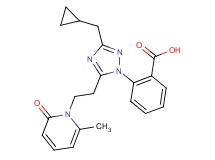 2-{3-(cyclopropylmethyl)-5-[2-(6-methyl-2-oxopyridin-1(2H)-yl)ethyl]-1H-1,2,4-triazol-1-yl}benzoic acid