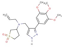 N-allyl-N-{[3-(3,4,5-trimethoxyphenyl)-1H-pyrazol-4-yl]methyl}tetrahydro-3-thiophenamine 1,1-dioxide