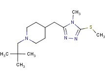1-(2,2-dimethylpropyl)-4-{[4-methyl-5-(methylthio)-4H-1,2,4-triazol-3-yl]methyl}piperidine