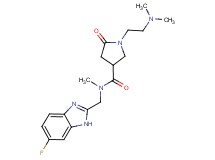 1-[2-(dimethylamino)ethyl]-N-[(6-fluoro-1H-benzimidazol-2-yl)methyl]-N-methyl-5-oxopyrrolidine-3-carboxamide