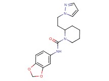 N-1,3-benzodioxol-5-yl-2-[2-(1H-pyrazol-1-yl)ethyl]-1-piperidinecarboxamide