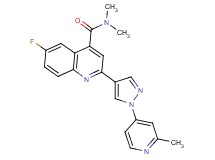6-fluoro-N,N-dimethyl-2-[1-(2-methylpyridin-4-yl)-1H-pyrazol-4-yl]quinoline-4-carboxamide