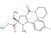 methyl (2S*,4S*,5R*)-2-ethyl-5-(4-fluorophenyl)-1-methyl-4-(1,2-oxazinan-2-ylcarbonyl)-2-pyrrolidinecarboxylate