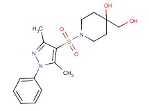 1-[(3,5-dimethyl-1-phenyl-1H-pyrazol-4-yl)sulfonyl]-4-(hydroxymethyl)piperidin-4-ol