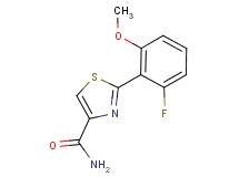 2-(2-fluoro-6-methoxyphenyl)-1,3-thiazole-4-carboxamide