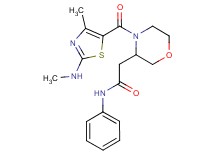 2-(4-{[4-methyl-2-(methylamino)-1,3-thiazol-5-yl]carbonyl}-3-morpholinyl)-N-phenylacetamide