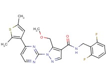 N-(2,6-difluorobenzyl)-1-[4-(2,5-dimethyl-3-thienyl)-2-pyrimidinyl]-5-(methoxymethyl)-1H-pyrazole-4-carboxamide