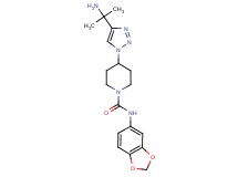 4-[4-(1-amino-1-methylethyl)-1H-1,2,3-triazol-1-yl]-N-1,3-benzodioxol-5-ylpiperidine-1-carboxamide