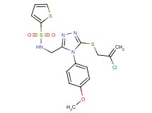 N-{[5-[(2-chloro-2-propen-1-yl)thio]-4-(4-methoxyphenyl)-4H-1,2,4-triazol-3-yl]methyl}-2-thiophenesulfonamide
