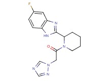 5-fluoro-2-[1-(1H-1,2,4-triazol-1-ylacetyl)-2-piperidinyl]-1H-benzimidazole