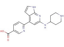 6-[6-(4-piperidinylamino)-1H-pyrrolo[2,3-b]pyridin-4-yl]nicotinic acid dihydrochloride