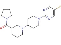 1'-(5-fluoropyrimidin-2-yl)-3-(pyrrolidin-1-ylcarbonyl)-1,4'-bipiperidine