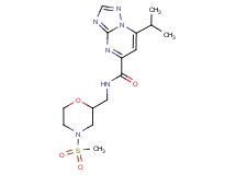 7-isopropyl-N-{[4-(methylsulfonyl)-2-morpholinyl]methyl}[1,2,4]triazolo[1,5-a]pyrimidine-5-carboxamide