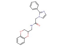 N-(2,3-dihydro-1,4-benzodioxin-2-ylmethyl)-2-(2-phenyl-1H-imidazol-1-yl)acetamide
