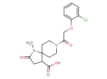 8-[(2-chlorophenoxy)acetyl]-1-methyl-2-oxo-1,8-diazaspiro[4.5]decane-4-carboxylic acid