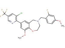 7-[3-chloro-5-(trifluoromethyl)-2-pyridinyl]-4-(2-fluoro-4-methoxybenzyl)-9-methoxy-2,3,4,5-tetrahydro-1,4-benzoxazepine