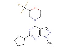 6-cyclopentyl-1-methyl-4-[2-(trifluoromethyl)-4-morpholinyl]-1H-pyrazolo[3,4-d]pyrimidine