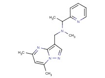 N-[(5,7-dimethylpyrazolo[1,5-a]pyrimidin-3-yl)methyl]-N-methyl-1-pyridin-2-ylethanamine