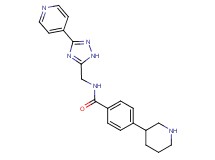 4-piperidin-3-yl-N-[(3-pyridin-4-yl-1H-1,2,4-triazol-5-yl)methyl]benzamide