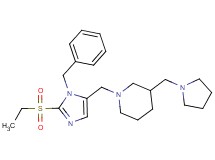 1-{[1-benzyl-2-(ethylsulfonyl)-1H-imidazol-5-yl]methyl}-3-(1-pyrrolidinylmethyl)piperidine
