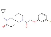 2-(cyclopropylmethyl)-8-[(3-fluorophenoxy)acetyl]-2,8-diazaspiro[5.5]undecan-3-one