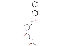 N-{[1-(N-acetyl-beta-alanyl)-3-piperidinyl]methyl}-4-biphenylcarboxamide
