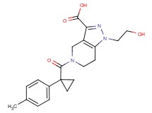 1-(2-hydroxyethyl)-5-{[1-(4-methylphenyl)cyclopropyl]carbonyl}-4,5,6,7-tetrahydro-1H-pyrazolo[4,3-c]pyridine-3-carboxylic acid