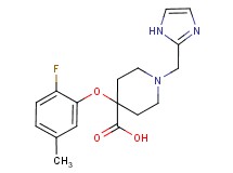 4-(2-fluoro-5-methylphenoxy)-1-(1H-imidazol-2-ylmethyl)-4-piperidinecarboxylic acid dihydrochloride