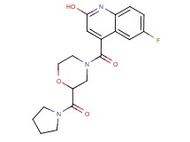 6-fluoro-4-{[2-(1-pyrrolidinylcarbonyl)-4-morpholinyl]carbonyl}-2-quinolinol