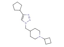 1-cyclobutyl-4-[(4-cyclopentyl-1H-1,2,3-triazol-1-yl)methyl]piperidine trifluoroacetate