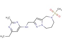 6-ethyl-2-methyl-N-{[5-(methylsulfonyl)-5,6,7,8-tetrahydro-4H-pyrazolo[1,5-a][1,4]diazepin-2-yl]methyl}pyrimidin-4-amine