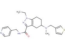1-ethyl-5-[methyl(3-thienylmethyl)amino]-N-(4-pyridinylmethyl)-4,5,6,7-tetrahydro-1H-indazole-3-carboxamide