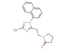 1-{2-[3-methyl-1-(1-naphthyl)-1H-1,2,4-triazol-5-yl]ethyl}pyrrolidin-2-one