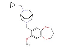 (1S*,5R*)-6-(cyclopropylmethyl)-3-[(8-methoxy-3,4-dihydro-2H-1,5-benzodioxepin-7-yl)methyl]-3,6-diazabicyclo[3.2.2]nonane