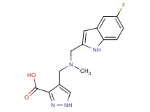 4-{[[(5-fluoro-1H-indol-2-yl)methyl](methyl)amino]methyl}-1H-pyrazole-3-carboxylic acid