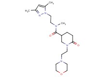 N-[2-(3,5-dimethyl-1H-pyrazol-1-yl)ethyl]-N-methyl-1-[2-(4-morpholinyl)ethyl]-6-oxo-3-piperidinecarboxamide