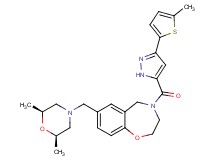 7-{[(2R*,6S*)-2,6-dimethyl-4-morpholinyl]methyl}-4-{[3-(5-methyl-2-thienyl)-1H-pyrazol-5-yl]carbonyl}-2,3,4,5-tetrahydro-1,4-benzoxazepine