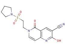 2-hydroxy-5-oxo-6-[2-(1-pyrrolidinylsulfonyl)ethyl]-5,6-dihydro-1,6-naphthyridine-3-carbonitrile